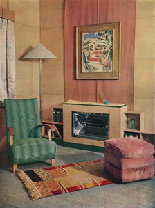 'A sitting room with a painting by J.D. Fergusson above the fire', 1935. Artist: Unknown.
