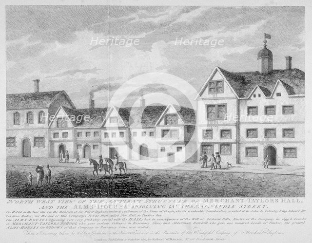 Merchant Taylors' Hall, Threadneedle Street, City of London, 1817.                                   Artist: Anon