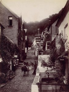 Clovelly, The New Inn and Street, 1870s. Creator: Francis Bedford.