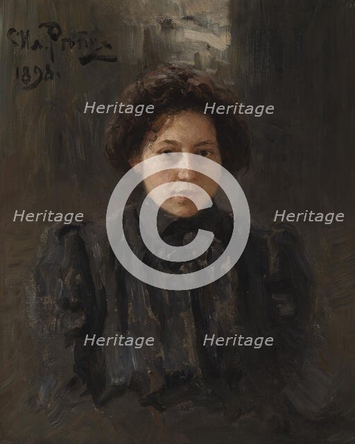 Portrait of the Artist's Daughter, Nadezhda (Nadya) Repina, 1898. Creator: Il'ya Repin.