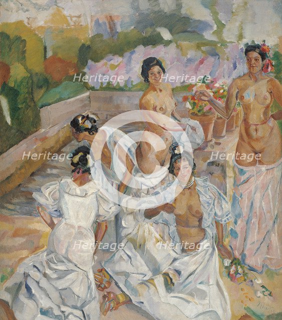 The Bath (Seville). Artist: Iturrino, Francisco (1864-1924)