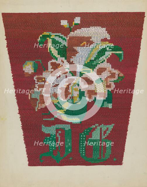 Chair Seat, c. 1937. Creator: Mabel Ritter.