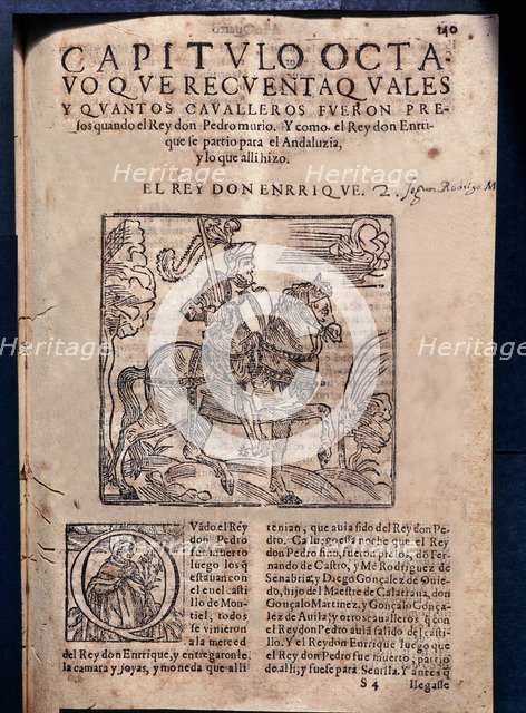 Chronicle of the Kings of Castile by Pedro Lopez de Ayala, the 8th chapter, beginning of the stor…