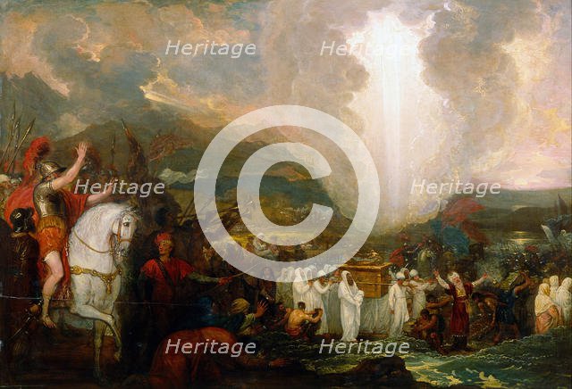 Joshua passing the River Jordan with the Ark of the Covenant, 1800. Artist: West, Benjamin (1738-1820)