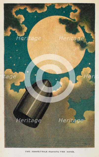 Illustration to From the Earth to the Moon by Jules Verne, 1877.
