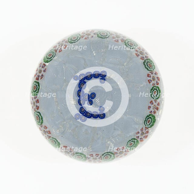 Paperweight, Lunéville, c. 1846-55. Creator: Baccarat Glasshouse.