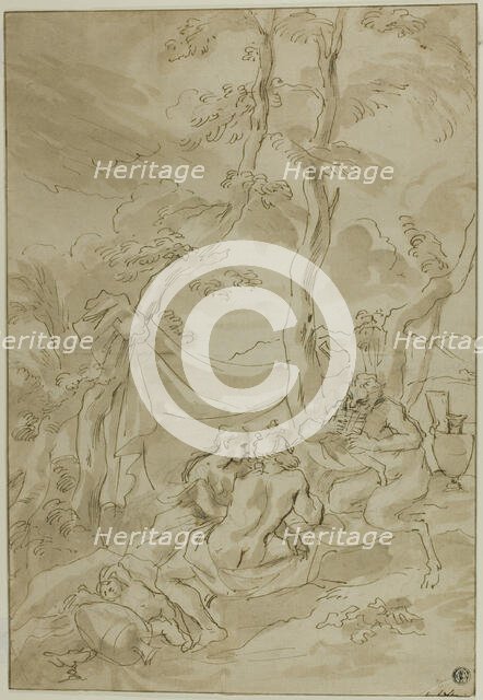 Bacchanale, with Satyr Playing Reeds, n.d. Creator: Unknown.