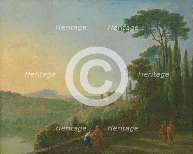 Lake Nemi and Genzano from the Terrace of the Capuchin Monastery, ca. 1756-57. Creator: Richard Wilson.