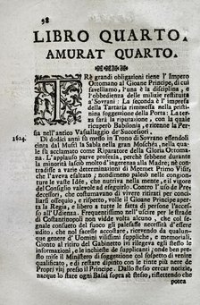 "Mappamondo Istorico", Volume VI, Part II: Life of the Ottoman Emperors, 1722.  Creator: Antonio Foresti.