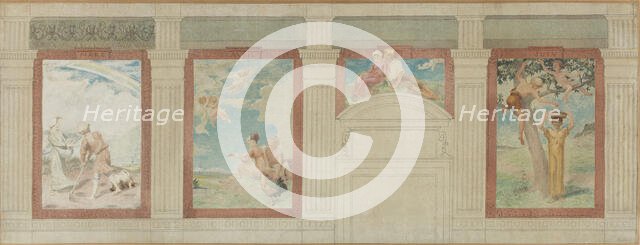 Sketch for the town hall of the 4th arrondissement : March, April, May, June, 1884.  Creator: Paul Milliet.