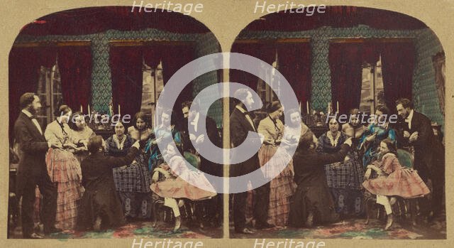 Family meeting, about 1865. Creator: London Stereoscopic & Photographic Co.