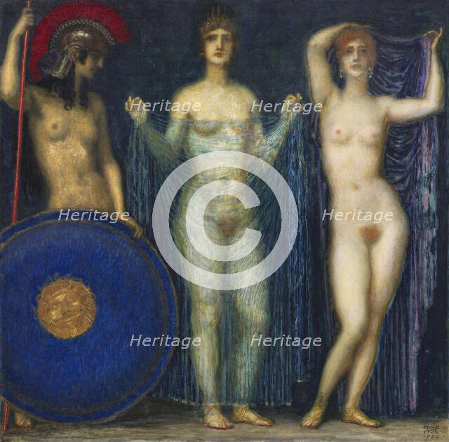 The Judgement of Paris , 1922. Creator: Stuck, Franz, Ritter von (1863-1928).