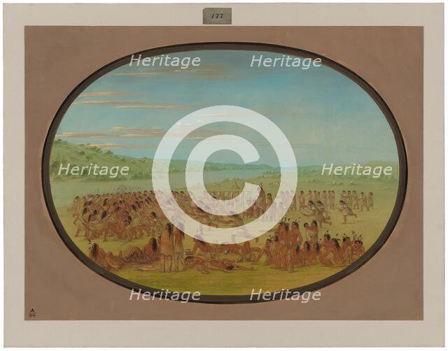 Ball-Play of the Women - Sioux, 1861/1869. Creator: George Catlin.