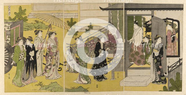 Fuji no uraba, from the series "A Fashionable Parody of the Tale of Genji", c1789/94. Creator: Hosoda Eishi.