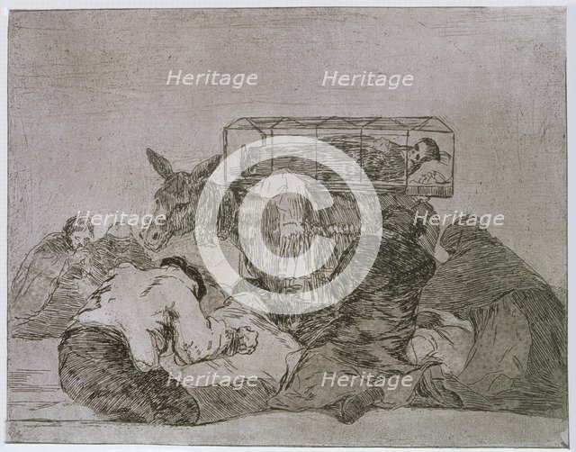 The Disasters of War, a series of etchings by Francisco de Goya (1746-1828), plate 66: 'Extraña d…