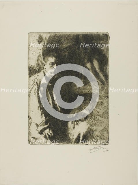 Self-Portrait with Model II, 1899. Creator: Anders Leonard Zorn.