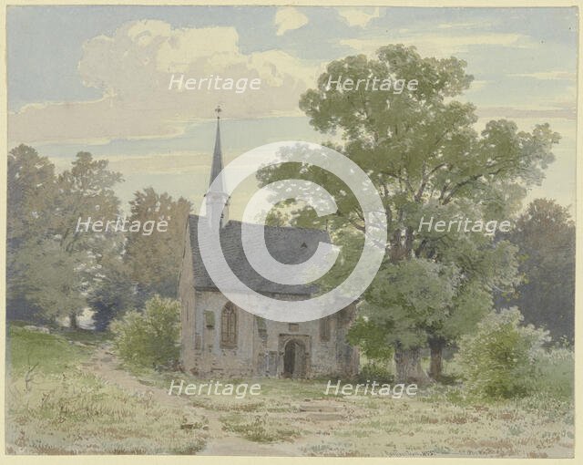 Chapel near Ockstadt, 1855. Creator: Carl Theodor Reiffenstein.