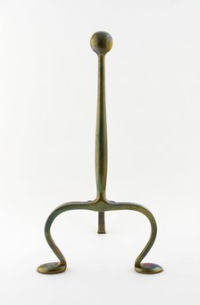 One of a Pair of Andirons, England, c. 1900. Creator: Charles Francis Annesley Voysey.