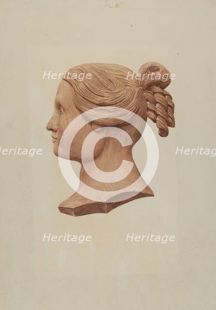 Carved Silhouette of a Woman, 1935/1942. Creator: Rosamond P Gray.