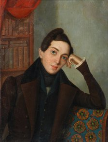 Portrait of the poet Yevgeny Abramovich Baratynsky (1800-1844), 1820s. Artist: Anonymous  