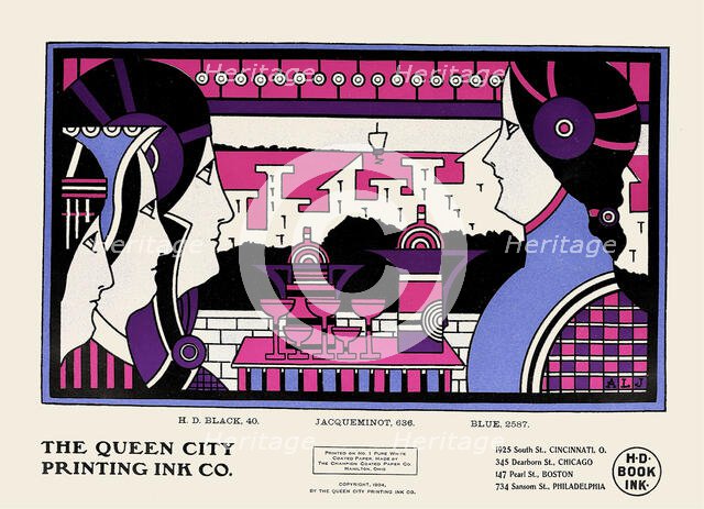 The Queen City Printing Ink, c. 1900-1910. Creator: Jansson, Augustus Ludwig (1863-1931).