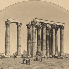Temple of Olympian Zeus, 1890. Creator: Themistocles von Eckenbrecher.