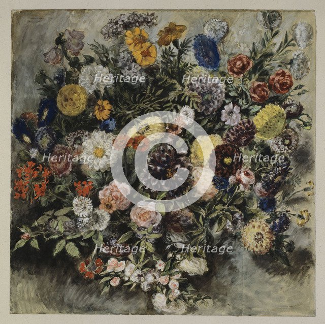 Bouquet de fleurs , 1849.