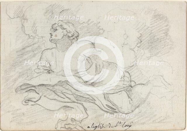 Angel from the Assumption [recto], 1752/1756. Creator: Augustin Pajou.