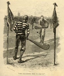 "The Goal-Keeper Tries To Stop It".', 1881. Creator: Unknown.
