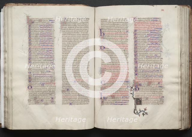 The Gotha Missal: Fol. 55v, Text, c. 1375. Creator: Master of the Boqueteaux (French); Workshop, and.
