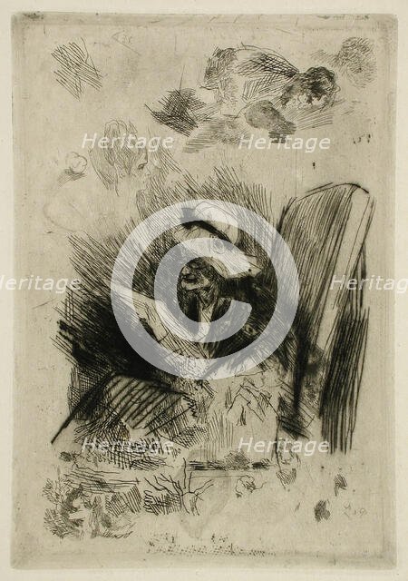 La Quotidienne, 1874. Creator: Félicien Rops.