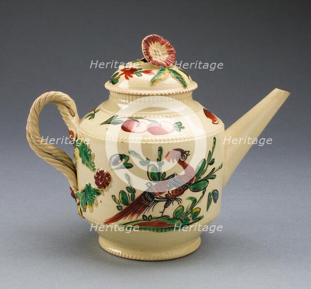 Teapot, Leeds, c. 1770. Creator: Unknown.