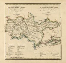 General Map of Ekaterinoslav Province: Showing Postal and Major Roads, Stations and the..., 1821. Creators: Vasilii Petrovich Piadyshev, Iwanoff.