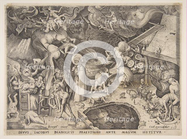 St. James and the Magician Hermogenes from The Story of the Magician Hermogenes, 1565. Creator: Pieter van der Heyden.