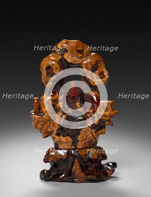 Bodhisattva Guanyin Seated in a Rock Grove, 1675-1700. Creator: Unknown.