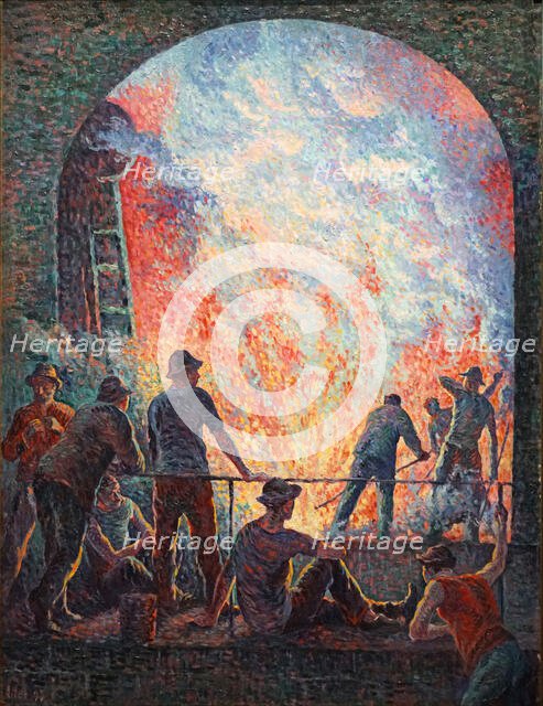 L' Aciérie (The Steelworks), 1895. Creator: Luce, Maximilien (1858-1941).