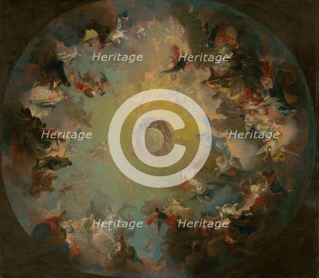 The Assumption of the Virgin Mary. Sketch for the Dome Fresco in the Cathedral in Vác, 1770-1780. Creator: Circle of Franz Anton Maulbertsch.