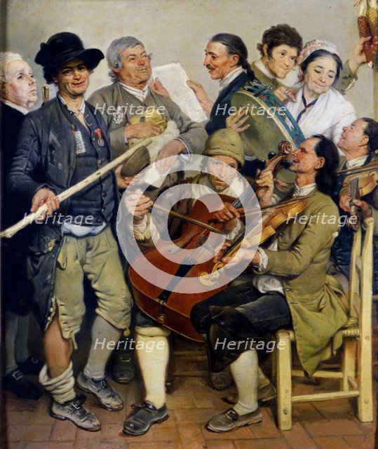 Musicians (La Scartocciata), ca 1778. Artist: Zoffani, Johann (1733-1810)