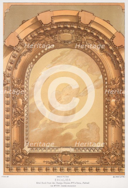 Architectural detail, 19th century.Artist: F Durin