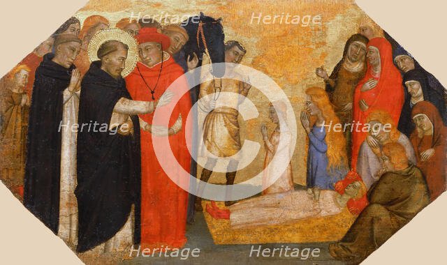 Miracle of Saint Dominic (Saint Dominic resurrects Napoleone Orsini), ca 1365. Creator: Anonymous.