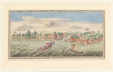 View of Malacca from the sea, 1764. Creator: Jan Keldermans.