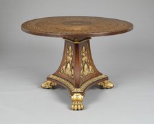 Pedestal Table, England, c. 1810. Creator: Unknown.