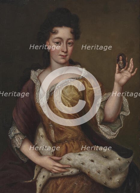 Portrait of Theresa Kunegunda Sobieska (1676-1730), Electress of Bavaria, End of 17th cen. Creator: Maingaud, Martin (1692-1706).