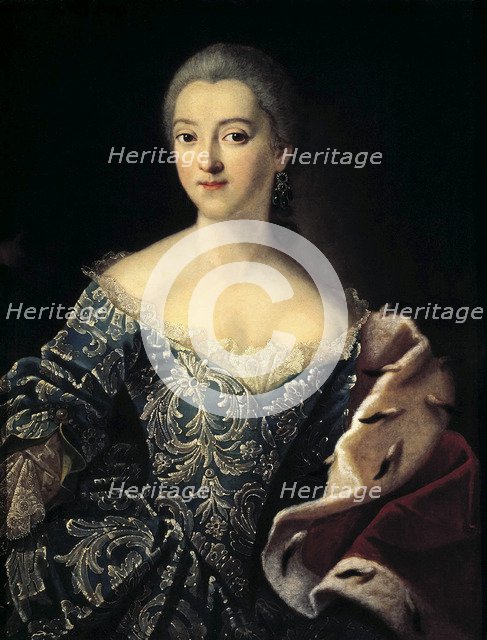 Portrait of Countess Ekaterina Lobanov-Rostovsky', 1754.  Creator: Argunov, Ivan Petrovich (1729-1802).