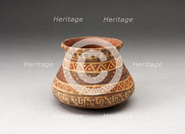 Miniature Jar with Rows of Geometric Motifs, A.D. 1450/1532. Creator: Unknown.