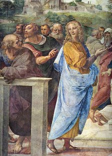 Disputa. Detail: Architect Bramante and Francesco Maria Della Rovere (right), 1509. Artist: Raphael (1483-1520)