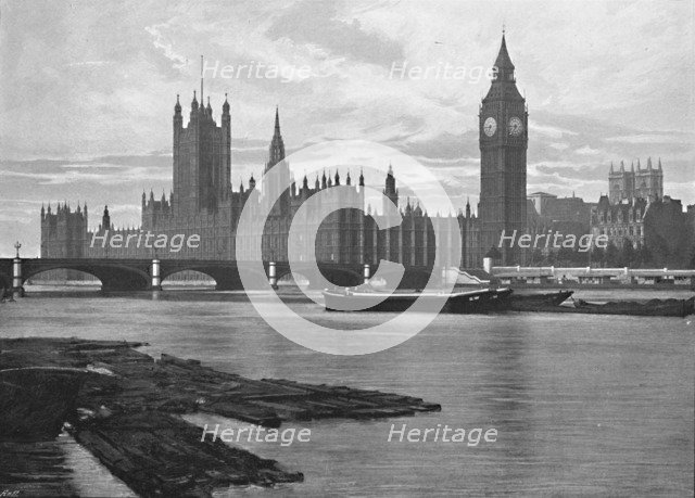 'The Houses of Parliament', c1896. Artist: Unknown.