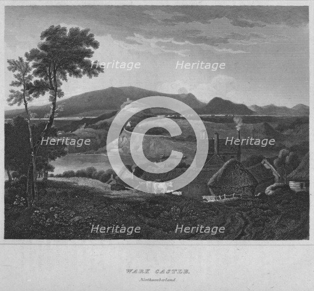 'Wark Castle, Northumberland', 1814. Artist: John Greig.