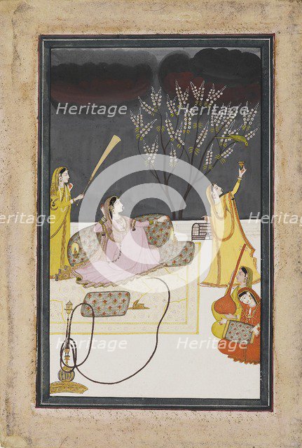 The Ragini Dhanasari (Desi) of the Raga Dipaka, c1820. Artist: Unknown.