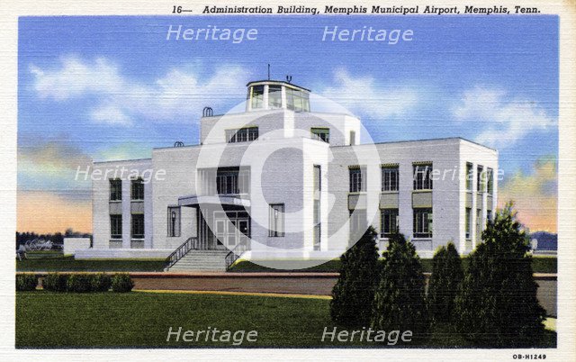 Administration Building, Memphis Municipal Airport, Memphis, Tennessee, USA, 1940. Artist: Unknown